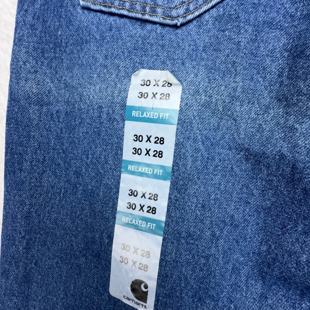 Carhartt Relaxed Fit Tapered Leg Jeans Mens 30x28 B17 DST Darkstone NWT NOS - Picture 7 of 8